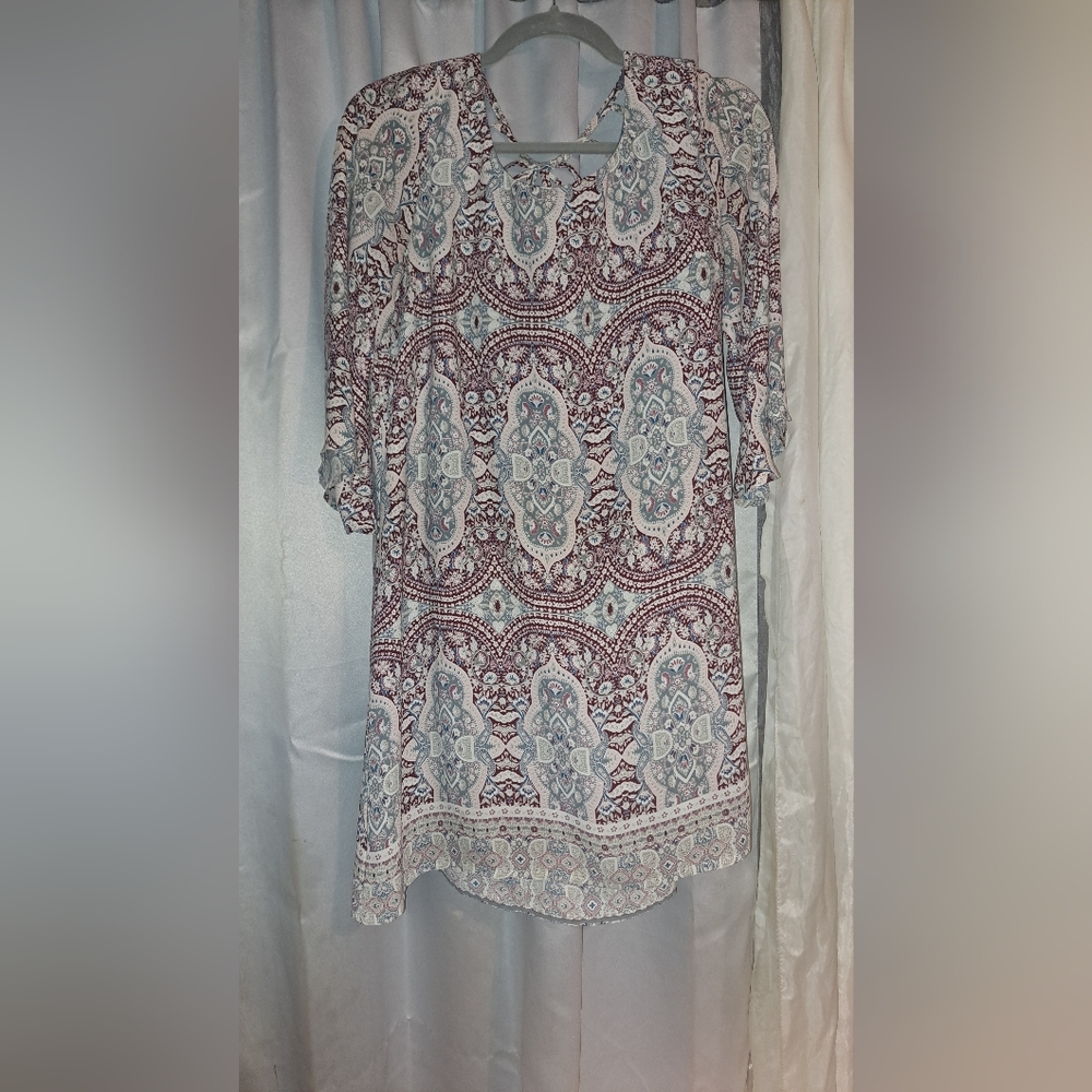 Colorful white dress